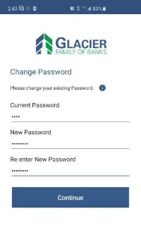 Change Password Screen